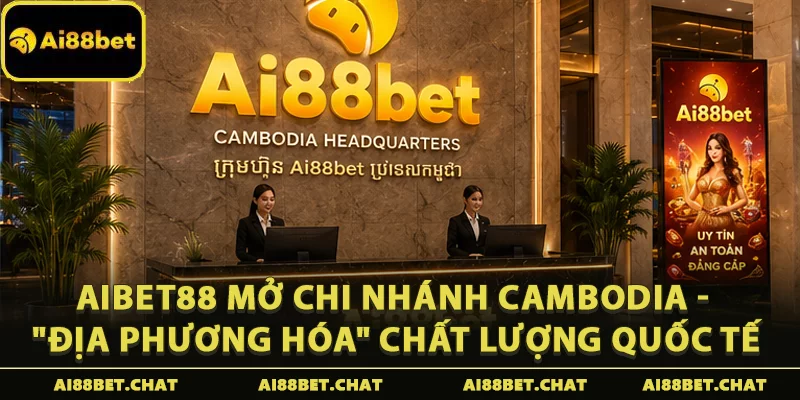 Aibet88 mở chi nhánh tại Cambodia - Mục tiêu "Địa phương hóa" chất lượng quốc tế