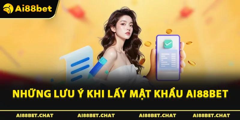 Những lưu ý khi lấy mật khẩu Ai88bet